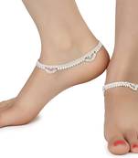 Silver Plated Indian Traditional Ethnic Fancy Anklets