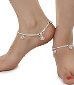 Silver Plated Indian Traditional Ethnic Fancy Anklets