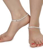 Silver Plated Indian Traditional Ethnic Fancy Anklets