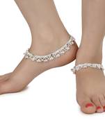 Silver Plated Indian Traditional Ethnic Fancy Anklets