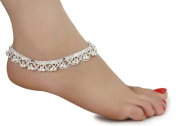 Silver Plated Indian Traditional Ethnic Fancy Anklets 2