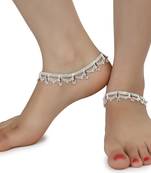 Silver Plated Indian Traditional Ethnic Fancy Anklets