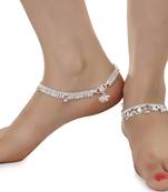 Silver Plated Indian Traditional Ethnic Fancy Anklets