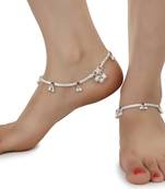 Silver Plated Indian Traditional Ethnic Fancy Anklets