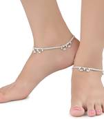 Silver Plated Indian Traditional Ethnic Fancy Anklets