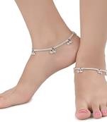 Silver Plated Indian Traditional Ethnic Fancy Anklets