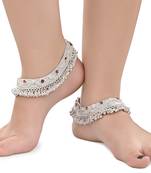 Silver Plated Indian Traditional Ethnic Fancy Anklets