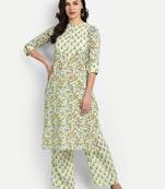 Mint Green Printed Kurta Set