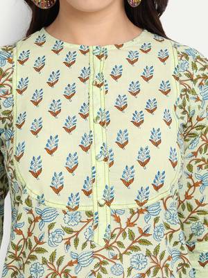 Mint Green Printed Kurta Set 5