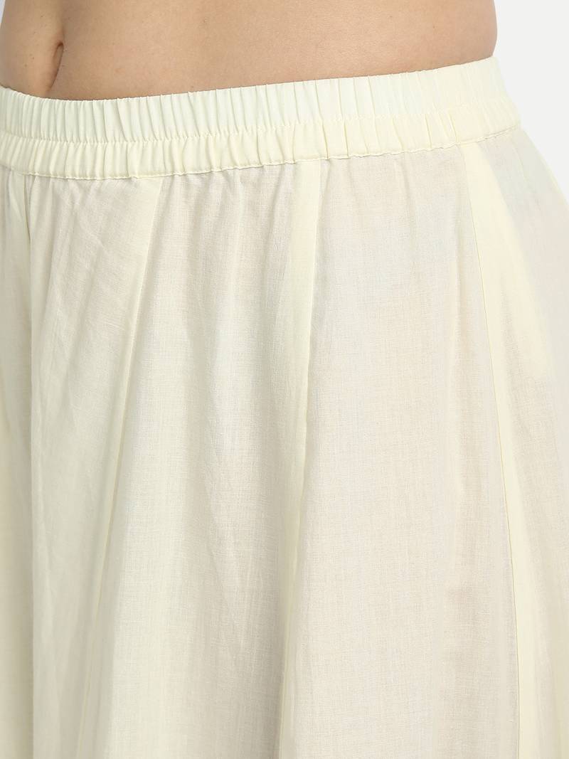 Black Kurta With Off White Palazzo