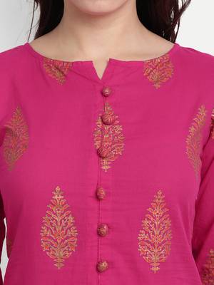 Pink Printed  Kurta Set 5