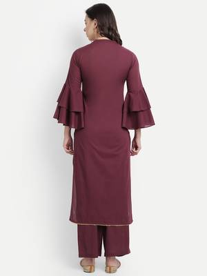 Raspberry Kurta Set 2