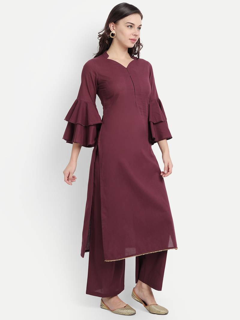 Raspberry Kurta Set