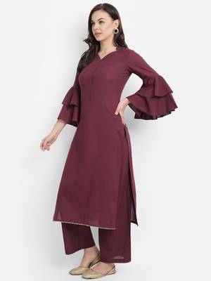 Raspberry Kurta Set 4