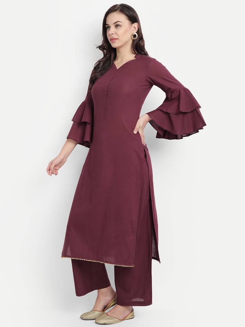 Raspberry Kurta Set