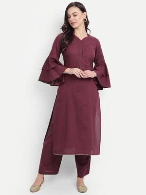 Raspberry Kurta Set 7