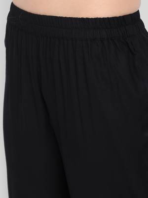 Black Casual Solid Kurta Set 6