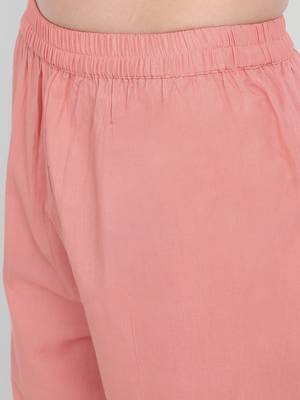  Pink Casual Solid Kurta Set 6