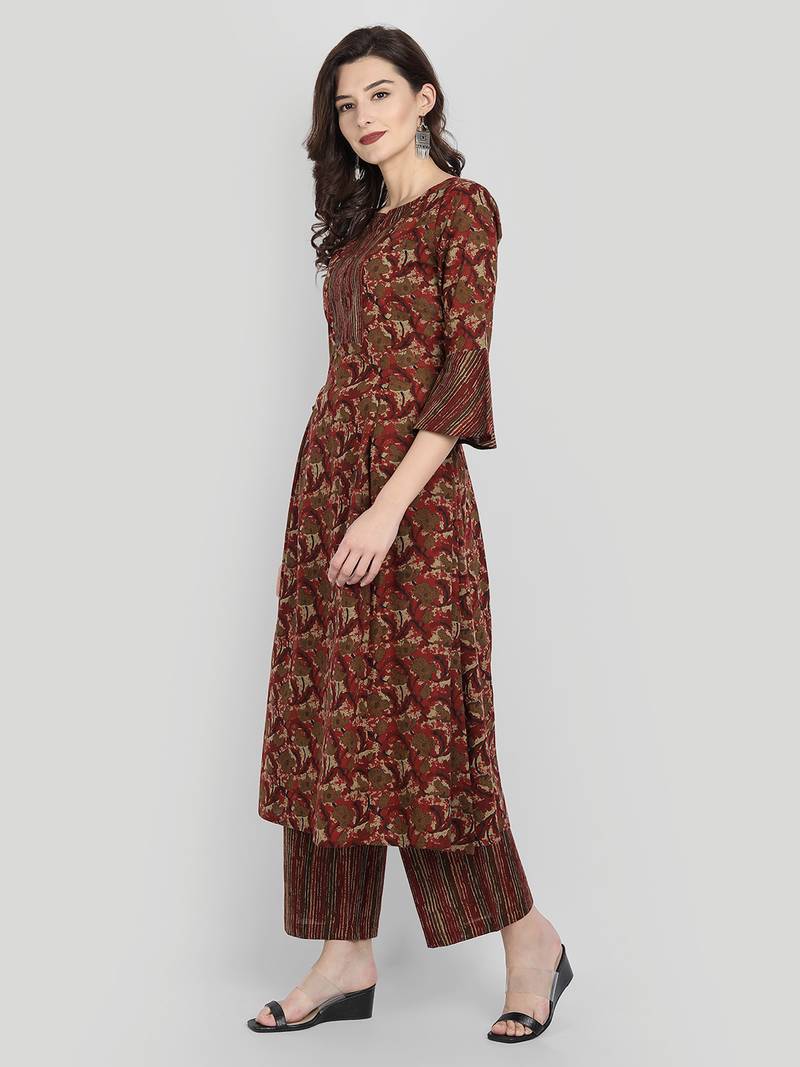 Casual Multicolor Printed Kurta Set