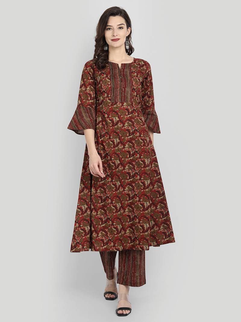 Casual Multicolor Printed Kurta Set