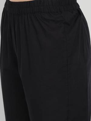 Festive & Party Wear Black Solid Kurta Set 6