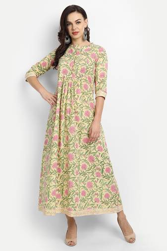 Yellow Printed Dress