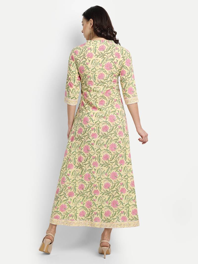 Yellow Printed Dress