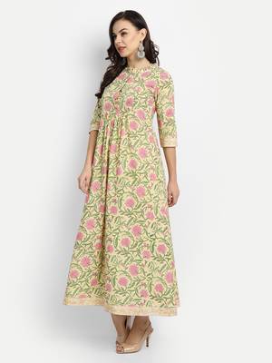 Yellow Printed Dress 4
