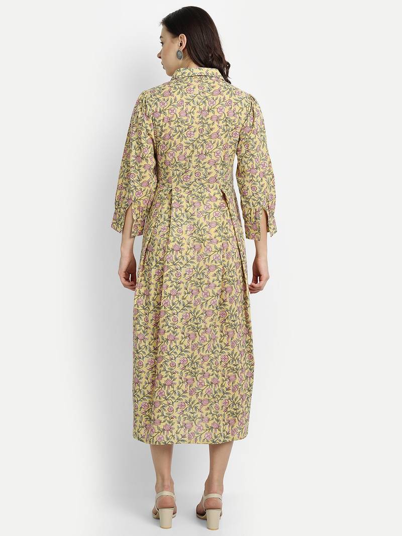 Yellow Printed Dress