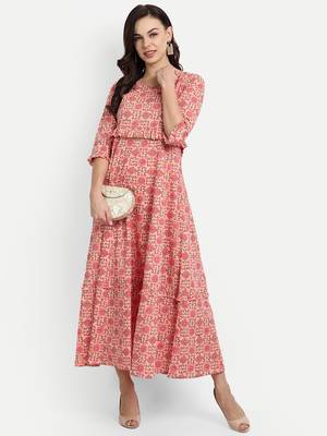Light Pink Printed Dress 1