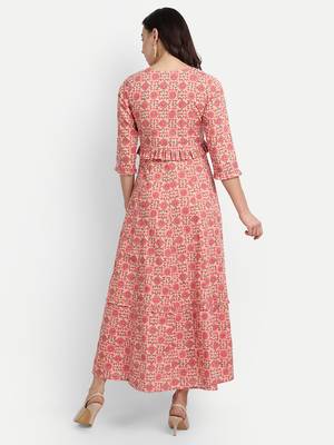 Light Pink Printed Dress 2