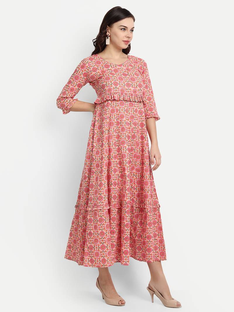 Light Pink Printed Dress