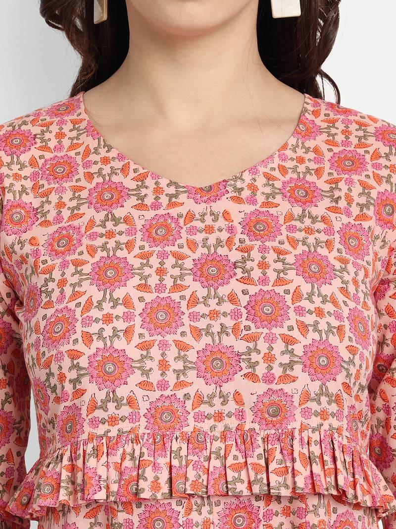 Light Pink Printed Dress