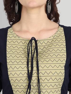 Festive & Party Wear Cotton Navy Blue Solid Top 5