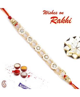 Penta Floral Beads Chain Style Rakhi 1