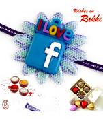 Blue Colored Facebook Logo Kids Rakhi