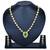White kundan Yellow Gold  Necklace  Pair of Earrings