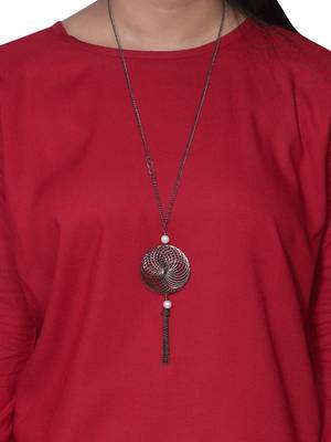 Maroon Bell Sleeves Rayon Top For Girls 5