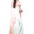 White printed satin saree with blouse
