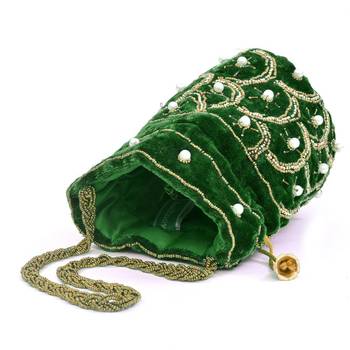 LeeRooy Indian Handicraft Women's Silk Potli Bag 3