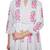 White Floral RAYON Embroidered long kurti