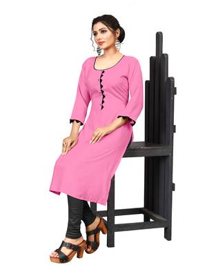 Women's Rayon Straight Kurti 5