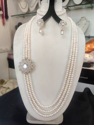 Natural Fresh Water Pearl Set From Hyderabad With Certificate of Authenticity 1