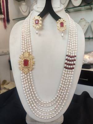 Natural Fresh Water Pearl Set From Hyderabad With Certificate of Authenticity 1