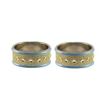 Golden Stone Stud Brass Bangle 1