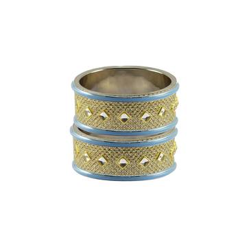 Golden Stone Stud Brass Bangle 2