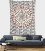 Tapestry Multicolor Mandala Print Wall Hanging (84 x 90 Inch)
