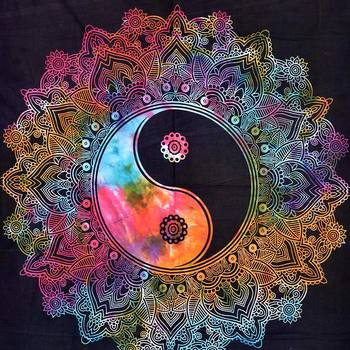 Tapestry Tie Dye Durdarshan Rangoli Print Wall Hanging  (84 x 90 Inch) 5