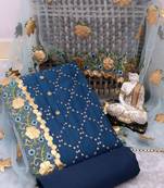Blue gotta patti chanderi salwar