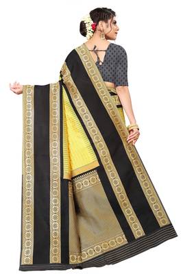Yelllow Colour Soft Silk Saree With Bouse 2